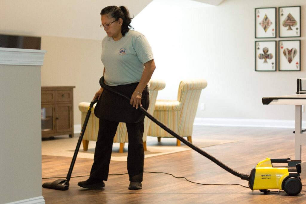 Local House Cleaner vacuuming